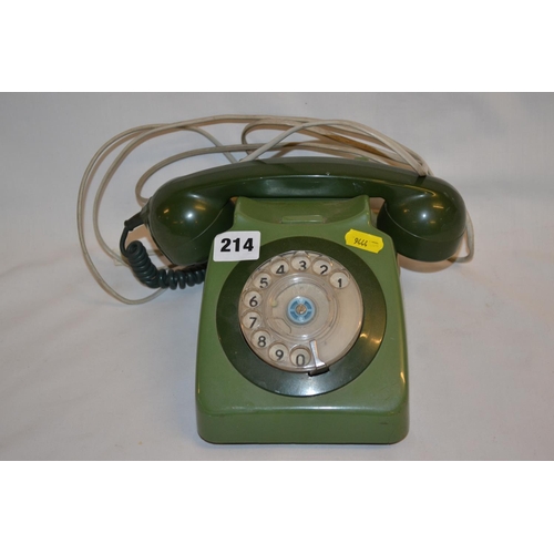 214 - RETRO GREEN TELEPHONE