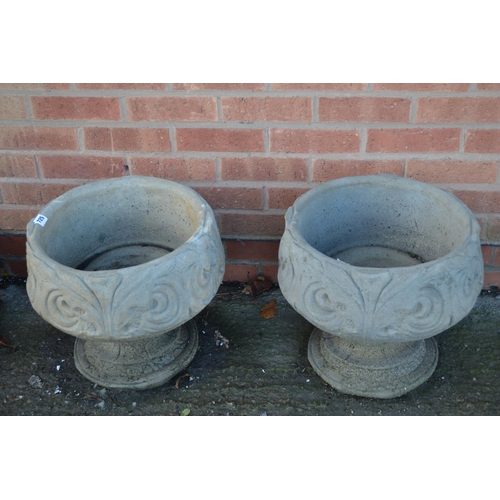 725 - PAIR OF ACANTHUS URNS