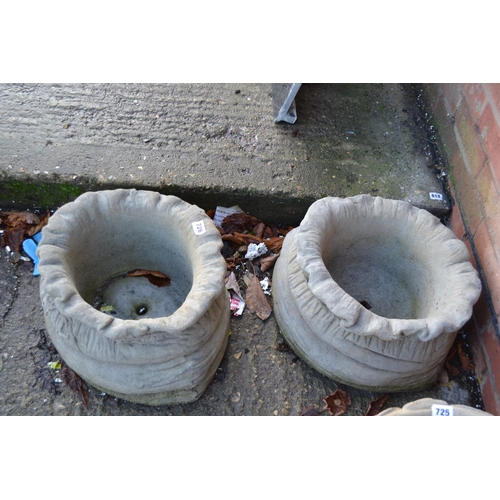 726 - PAIR OF SACK PLANTERS