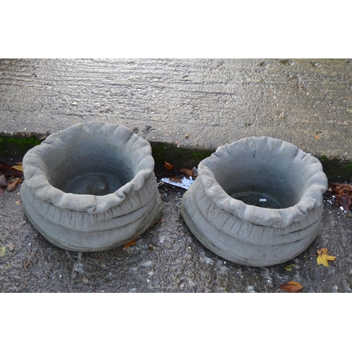 727 - PAIR OF SACK PLANTERS