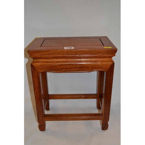 166 - CHINESE TEAK STAND