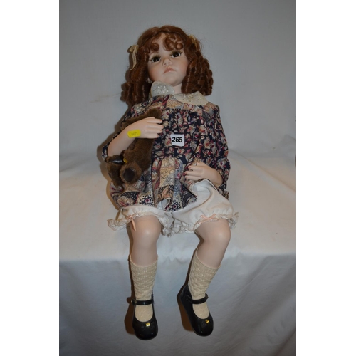 265 - MODERN PORCELAIN DOLL