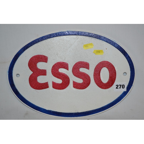 270 - CAST IRON ESSO SIGN