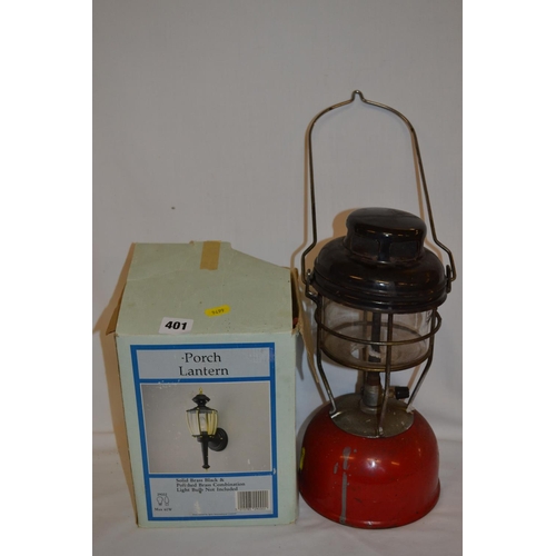 401 - PORCH LANTERN AND HURRICANE LANTERN