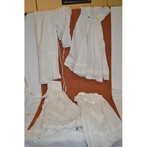 408 - VINTAGE CHRISTENING DRESS, UNDERSKIRTS, ETC