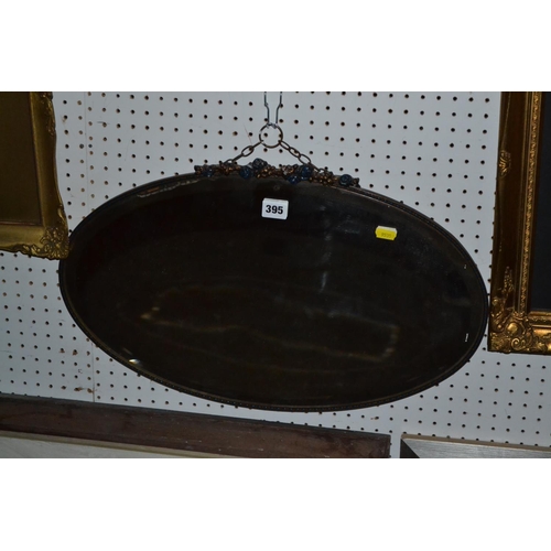 395 - 1930'S OVAL WALL MIRROR