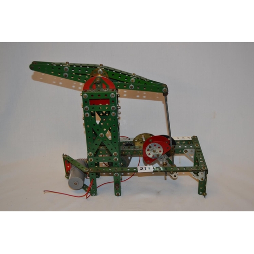 211 - MECCANO MODEL OF NODDING DONKEY OIL WELL PUMP