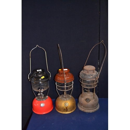 281 - TILLEY HURRICANE LAMP AND 2 OTHERS