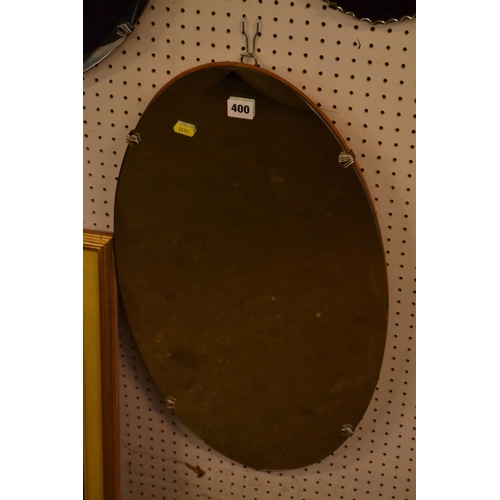 400 - OVAL FRAMELESS WALL MIRROR