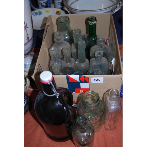 55 - QUANTITY OF VINTAGE BOTTLES