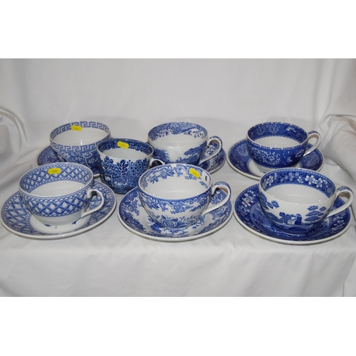 6 - 6 BLUE AND WHITE SPODE 