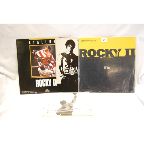 94 - ROCKY II, III AND IV ORIGINAL MOTION PICTURE SCORES LP. AND FRENCH ROCKY BALBOA 2007 PROGRAMME IN OR... 