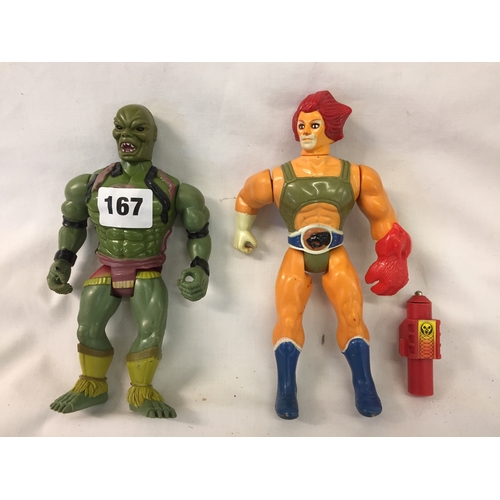 167 - 2 THUNDERCATS FIGURES