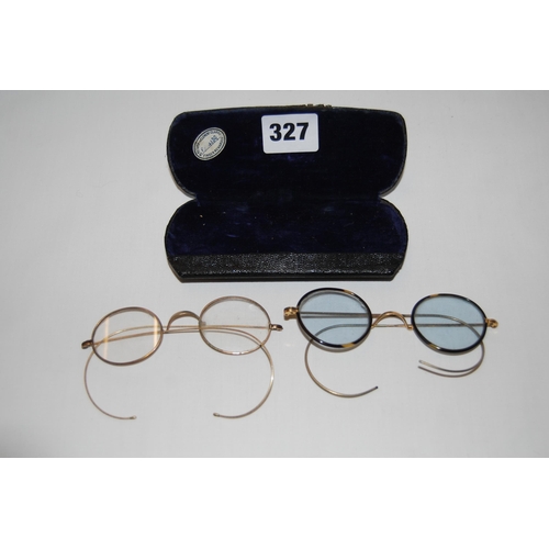 327 - 2 PAIRS OF OLD SPECTACLES