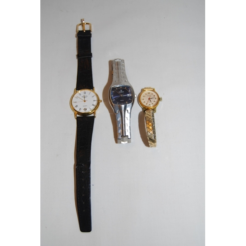 345 - ROTARY QUARTZ GENTS WRISTWATCH, RONE AUTOMATIC LADIES WRISTWATCH AND VICEROY LADIES WRISTWATCH