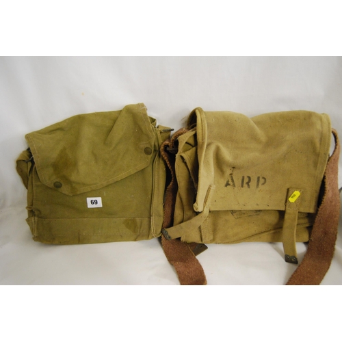 69 - A.R.P CANVAS BAG AND ONE OTHER