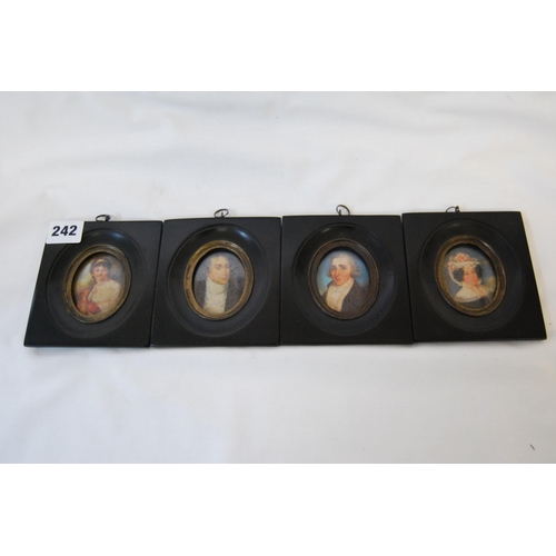 242 - 4 FRAMED MINIATURE PICTURES