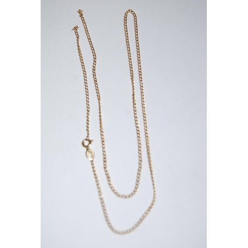 411 - FINE 9CT GOLD LADIES NECKLACE (A/F) (1.9g)