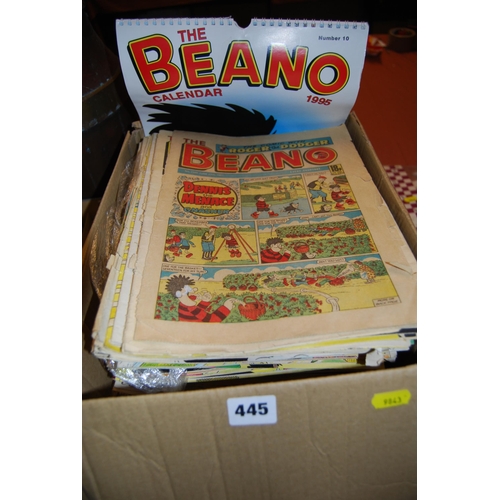 445 - LARGE QUANTITY OF BEANO COMICS C1980-90