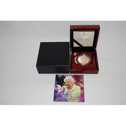 3 - 2021 95TH BIRTHDAY OF HM THE QUEEN, UK GOLD £5 COIN, NO.180 OF 810, OBVERSE TIMOTHY NOAD, REVERSE JO... 