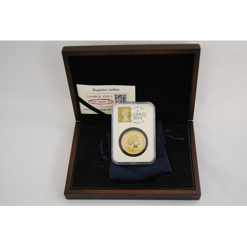 6 - 2014 UK 100 POUNDS GOLD BRITANNIA COIN, 31.10g, ISSUE NUMBER A260007, NO CERTIFICATE