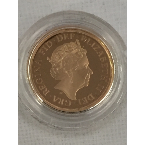 45 - 2018 UK GOLD SOVEREIGN, REVERSE BY BENEDETTO PISTRUCCI, OBVERSE BY JODY CLARK, NO.3868 OF 13350, 7.9... 