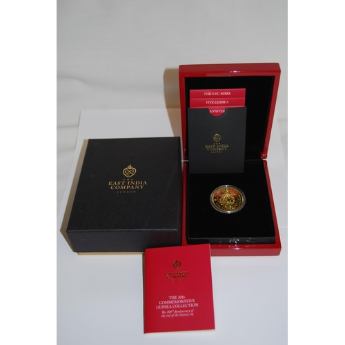 36 - 2016 FIVE GUINEA BICENTENARY EDITION SPECIALLY COMMISSIONED BY THE EAST INDIA COMPANY & ST HELENA TO... 