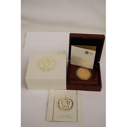 39 - 2016 THE 90TH BIRTHDAY OF HER MAJESTY THE QUEEN UK PROOF £5, 39.94g (No 861 of 1200)