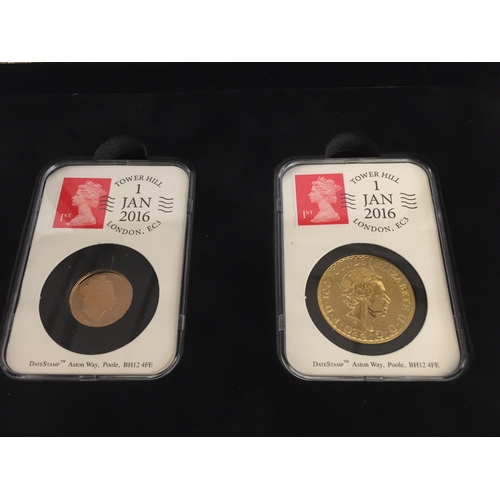 2 - THE 2016 UNITED KINGDOM 2 COIN GOLD SET COMPRISING 2016 22CT GOLD PROOF SOVEREIGN (7.98g) AND 2016 2... 