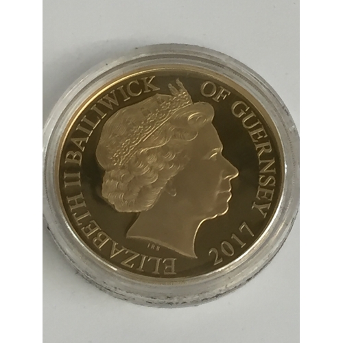 20 - 2017 THE HOUSE OF WINDSOR CENTENARY 1917-2017 GUERNSEY PROOF £5 COIN, 39.94g (No. 34 OF 100)