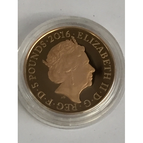 39 - 2016 THE 90TH BIRTHDAY OF HER MAJESTY THE QUEEN UK PROOF £5, 39.94g (No 861 of 1200)