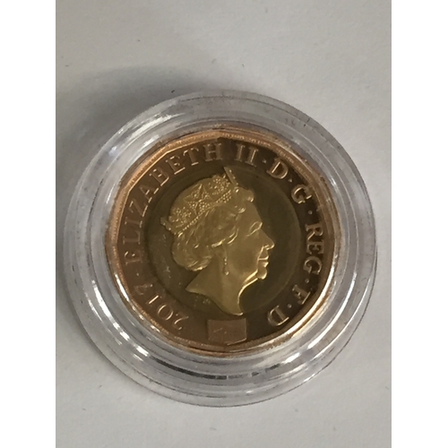 49 - 2017 NATIONS OF THE CROWN UK 17.72g GOLD ONE POUND COIN, PROOF (132 OF 2151)