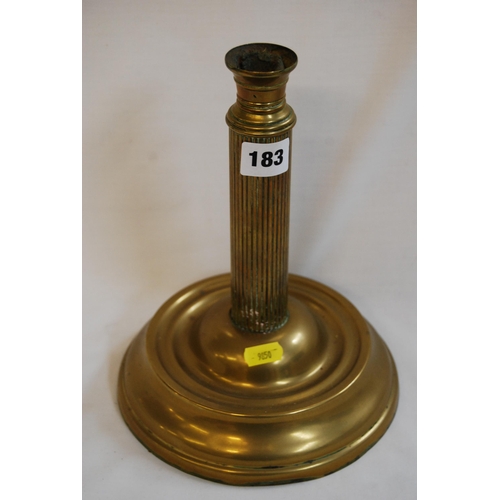 183 - 19TH CENTURY BRASS OIL LAMP BASE