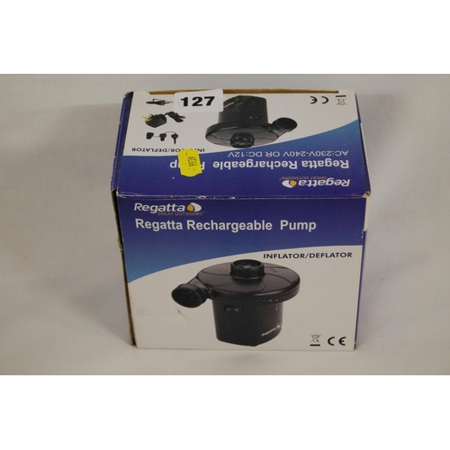 127 - REGATTA RECHARGEABLE PUMP