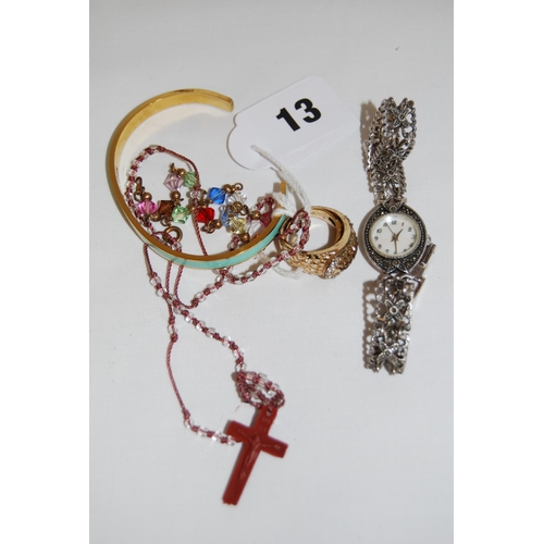 13 - PAST TIMES LADIES WRISTWATCH AND JEWELLERY