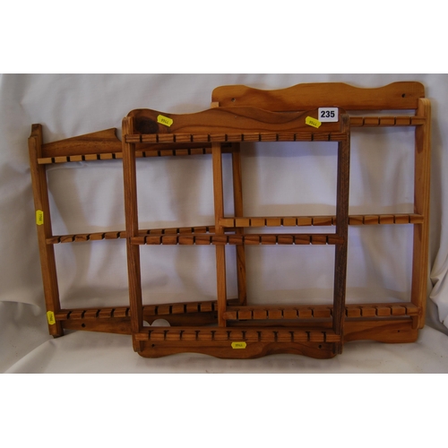 235 - 3 PINE SPOON RACKS