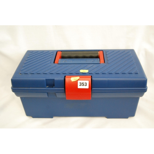 353 - BLUE PLASTIC TOOLBOX