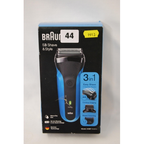 44 - BRAUN S3 SHAVE AND STYLE (NEW)