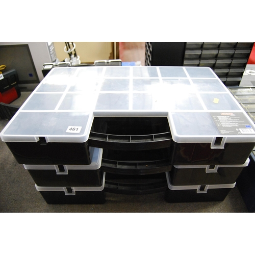 461 - 3 LARGE PLASTIC ORGANISERS