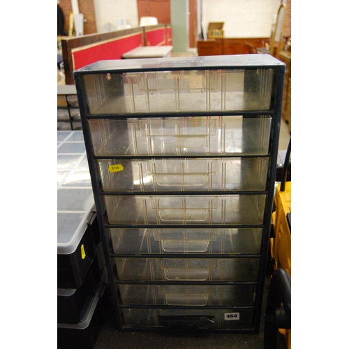 464 - 8 DRAWER METAL AND PLASTIC ORGANISER