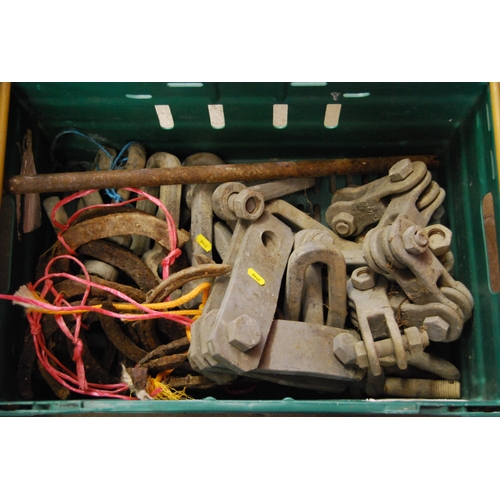 467 - QUANTITY OF IRON SHACKLES, ETC.