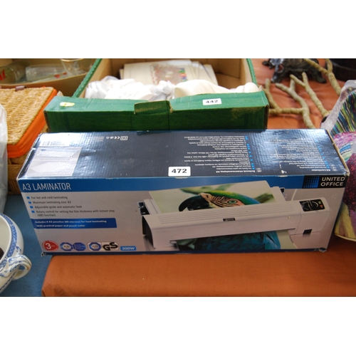 472 - A3 LAMINATOR