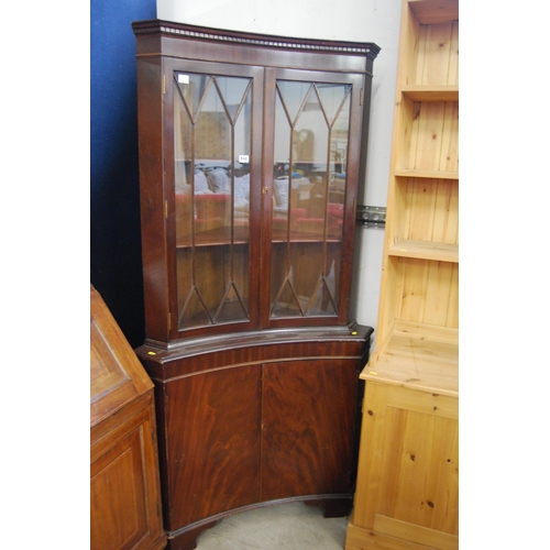 648 - REPRODUCTION CONCAVE FULL HEIGHT CORNER CUPBOARD