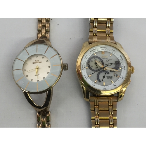 8 - CITIZEN GENTS WRISTWATCH AND CITRON QUARTZ WRISTWATCH