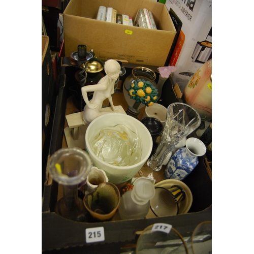 215 - QUANTITY OF CHINA, GLASSWARE, ETC