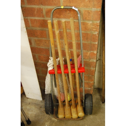 22 - CHILDS CROQUET SET