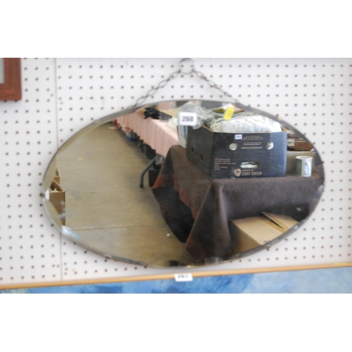 268 - FRAMELESS WALL MIRROR