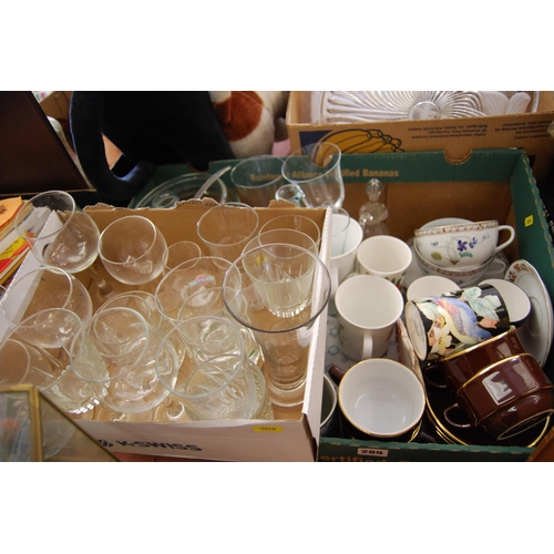 289 - QUANTITY OF TEAWARE, GLASSES, ETC.