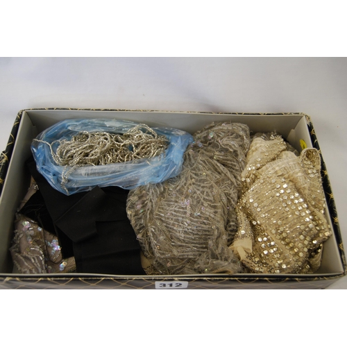 312 - QUANTITY OF LACE BEADWORK