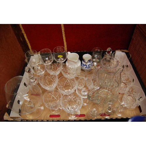 35 - QUANTITY OF CUT GLASS DRINKING GLASSES